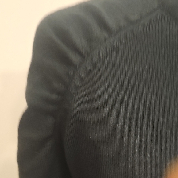 Calvin Klein Dark Green Puff Sleeve Sweater Dress - Picture 4 of 9